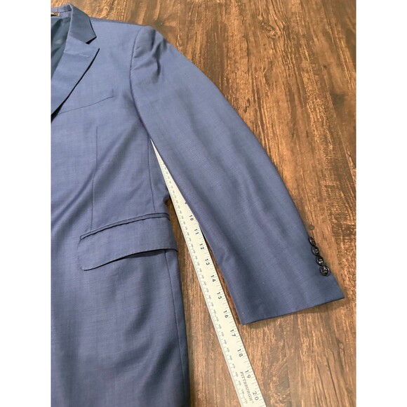 Peter Millar Mens 44T 100% Wool 2-Button Blazer Sport Coat Navy Worsted wool - Picture 6 of 9